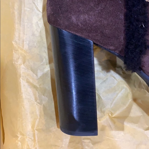 TODS Shearling-trimmed suede platform ankle boots - Picture 11 of 15